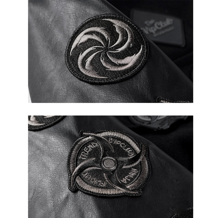 "Ninja darts" pattern embroidery Wool blend function award jacket