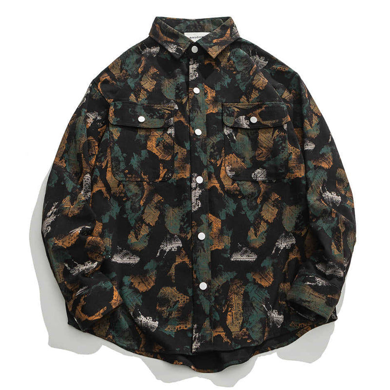 Autumn fashion camouflage long sleeve shirt