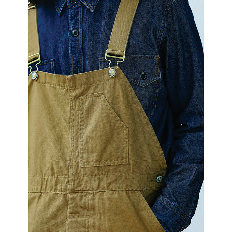 American casual retro suspender work pants