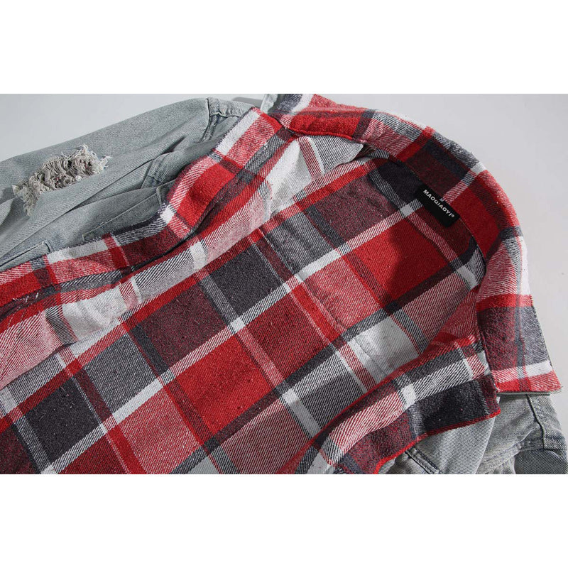 Cityboy Faux Layered Check Shirt & Denim Jacket