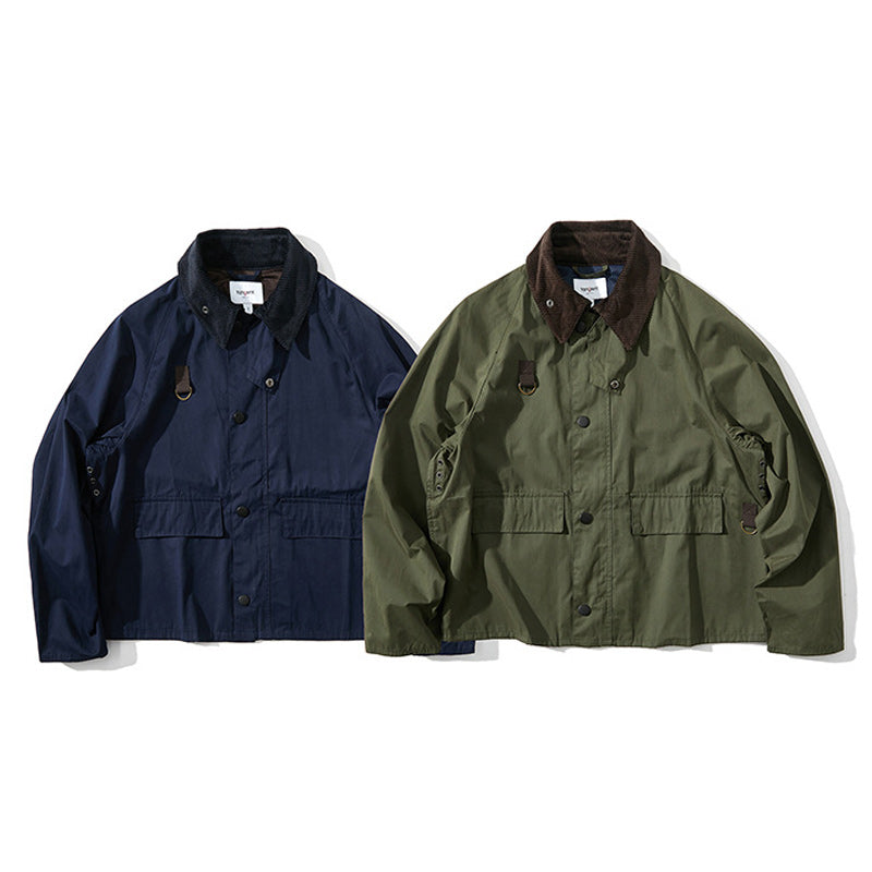 Corduroy neck casual jacket