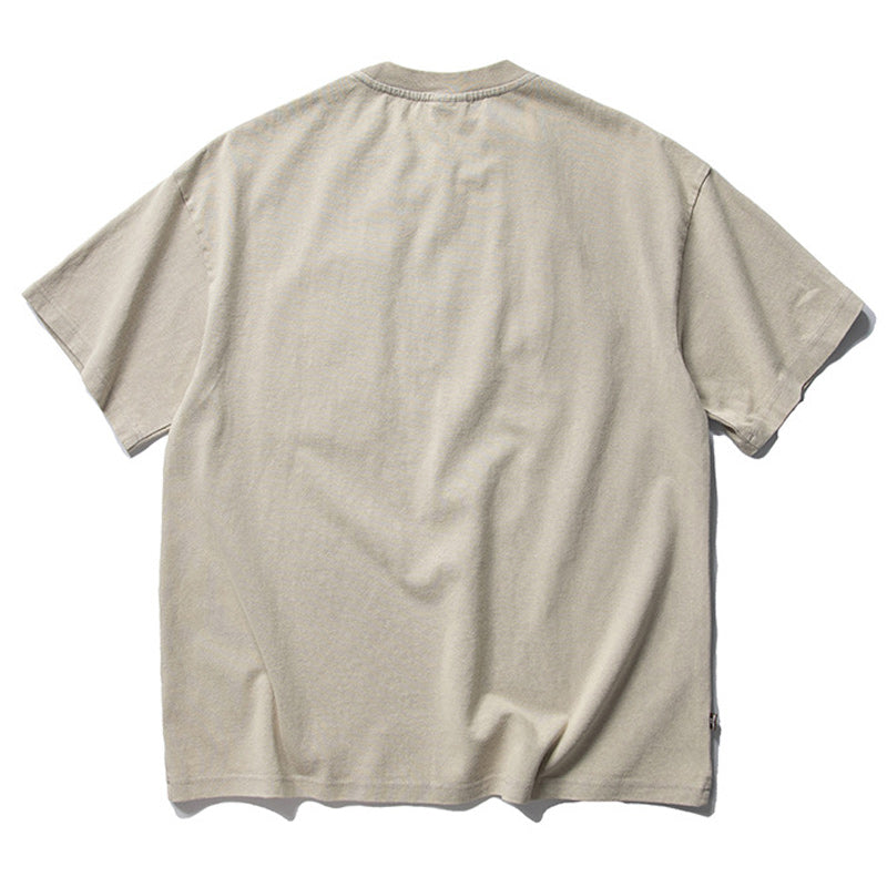 Color-coordinated casual short-sleeved T-shirt