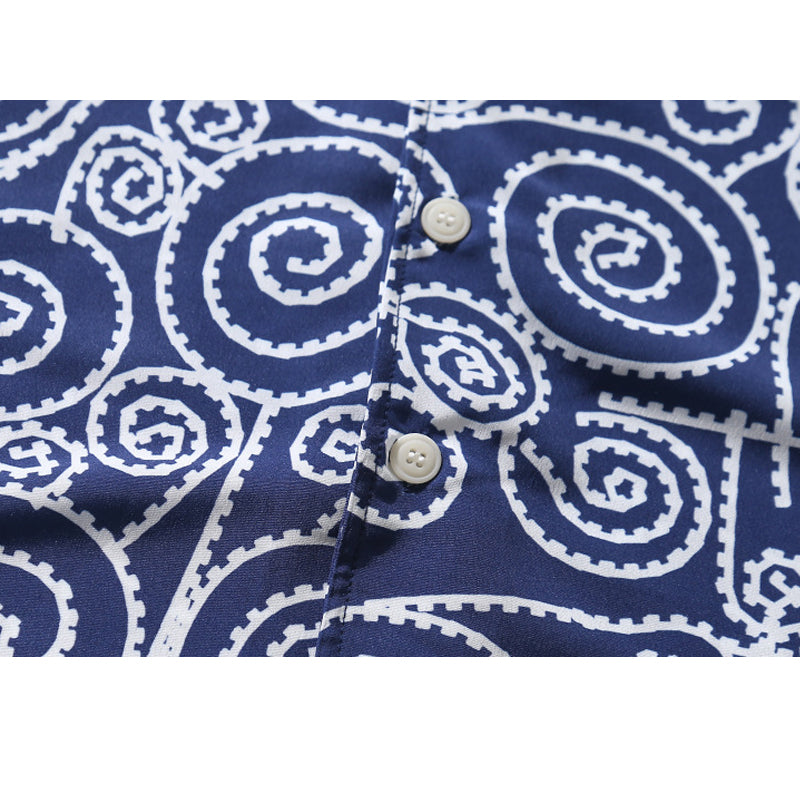 New summer line dot print short sleeve shirt