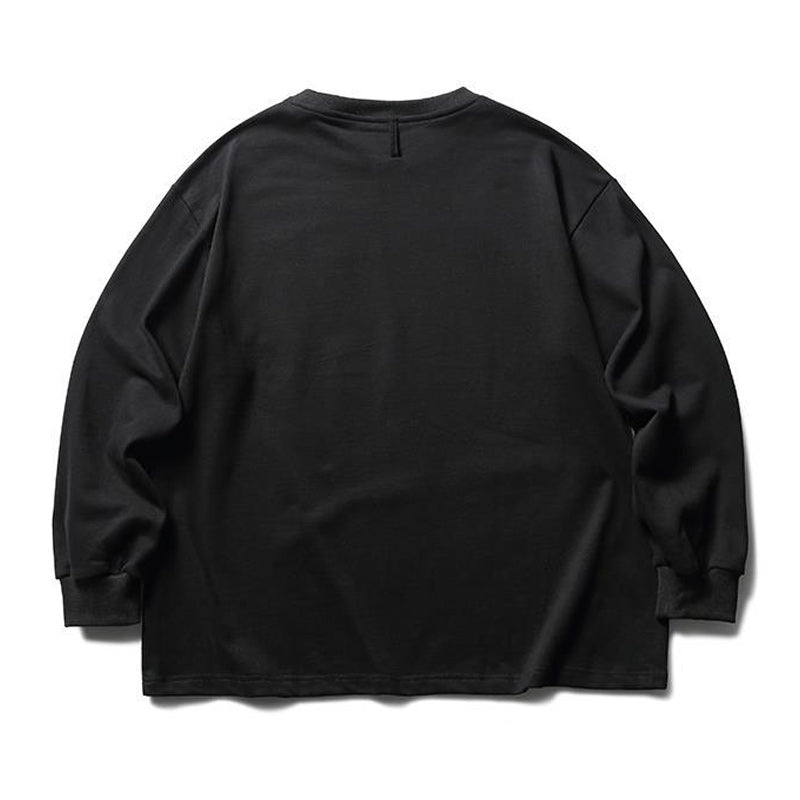 Autumn retro color pocket loose T-shirt