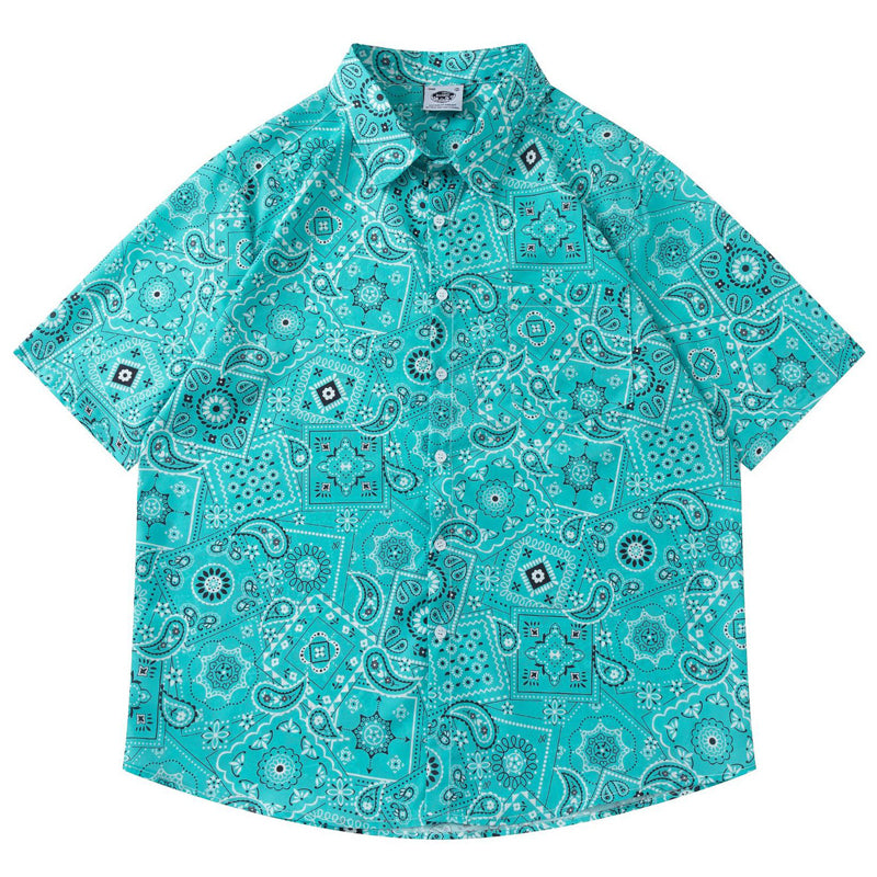 New for summer: Cashew nut floral print short-sleeved shirt