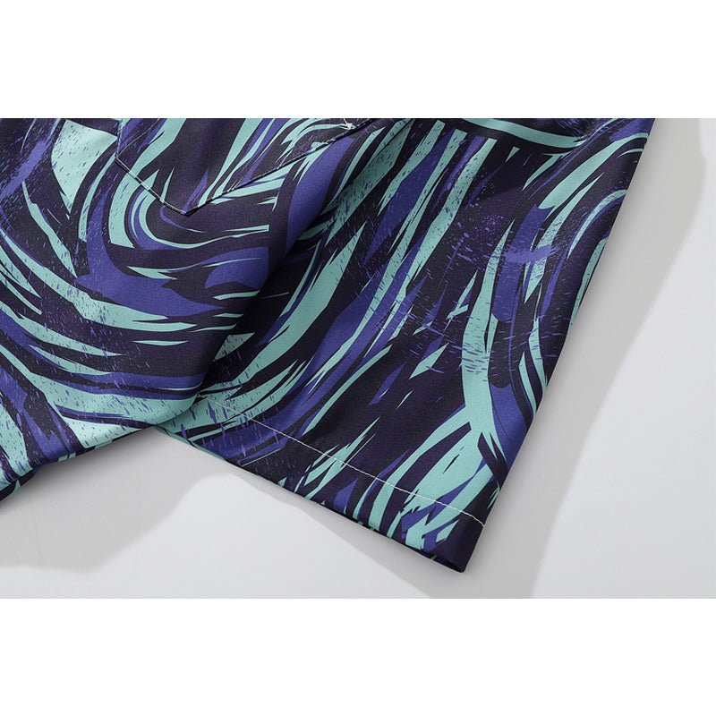 Geometric all-over print aloha shirt