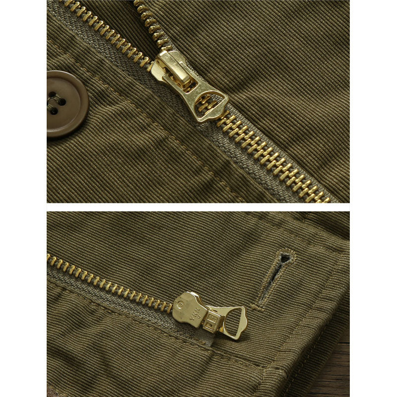 American casual A2 heavyweight cargo down jacket with a turn-down collar