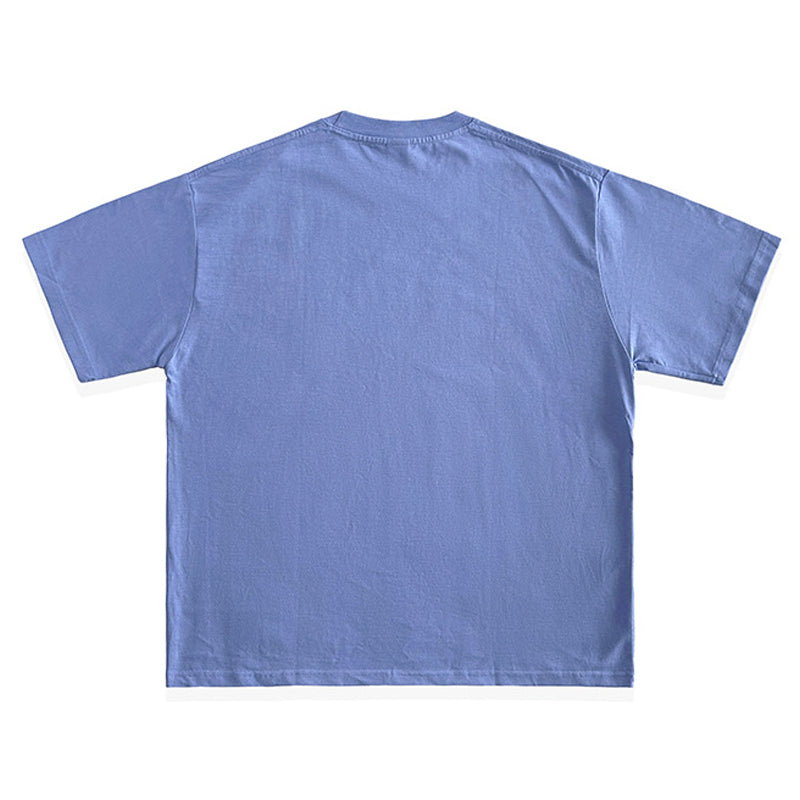 Elephant graffiti print short sleeve T-shirt