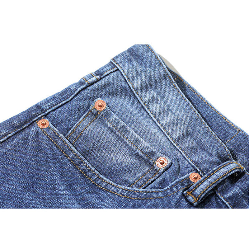 Distressed Stretch Wash Vintage Denim Pants