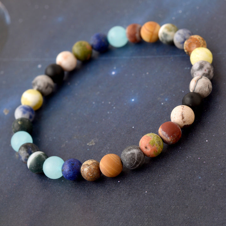 "Eight Planets" Matte Natural Stone Bracelet