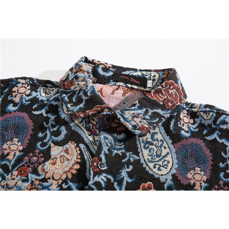 Geometric ethnic vintage bohemian shirt