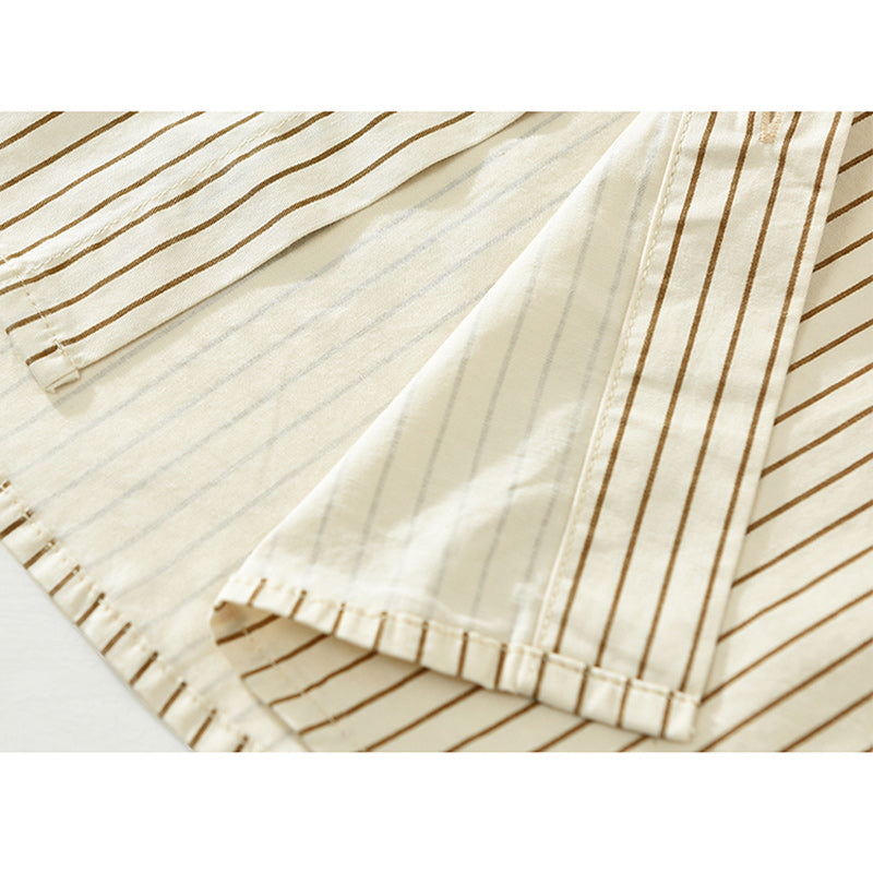 Baseball stripe short-sleeved shirt