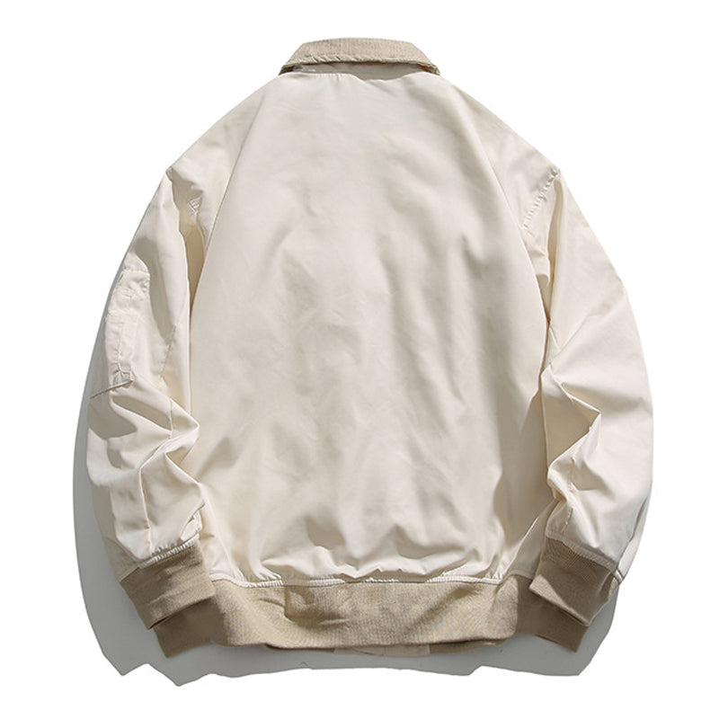 3D large pocket switch neck flight jacket