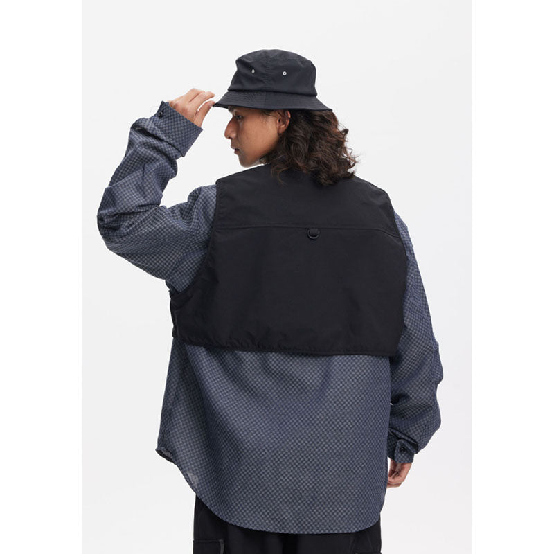 Retro Functional Detachable 2-Piece Shirt Vest