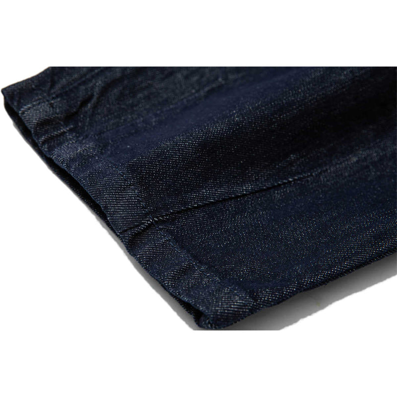 Unique vertically faded painted denim pants