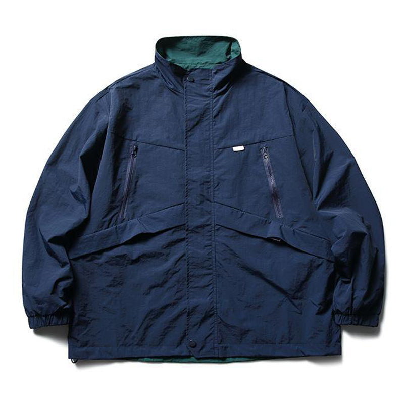 2-in-1 multi-pocket stand-collar work jacket
