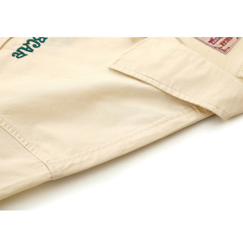 Retro Embroidered Bowling Short Sleeve Cuban Shirt