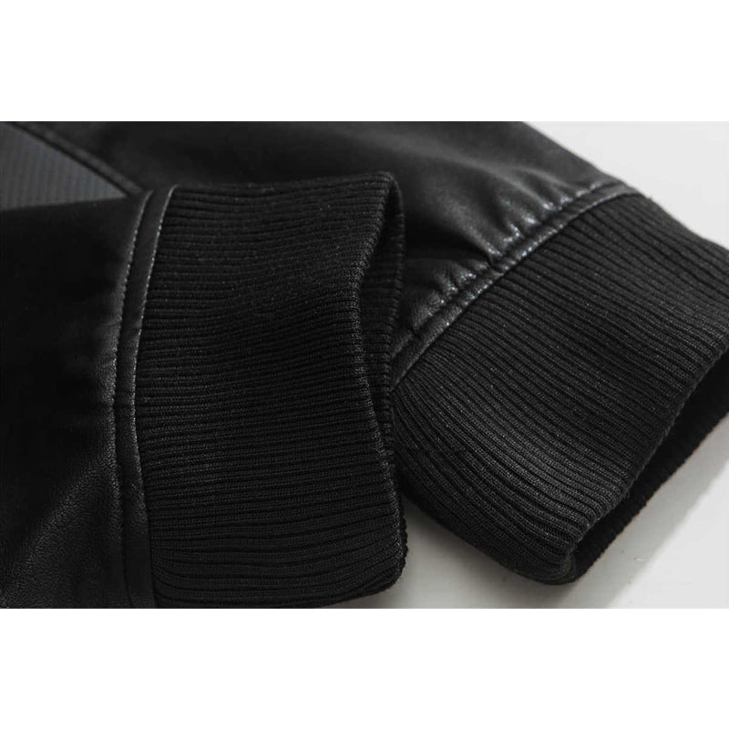 Retro Black Motorcycle Jacket