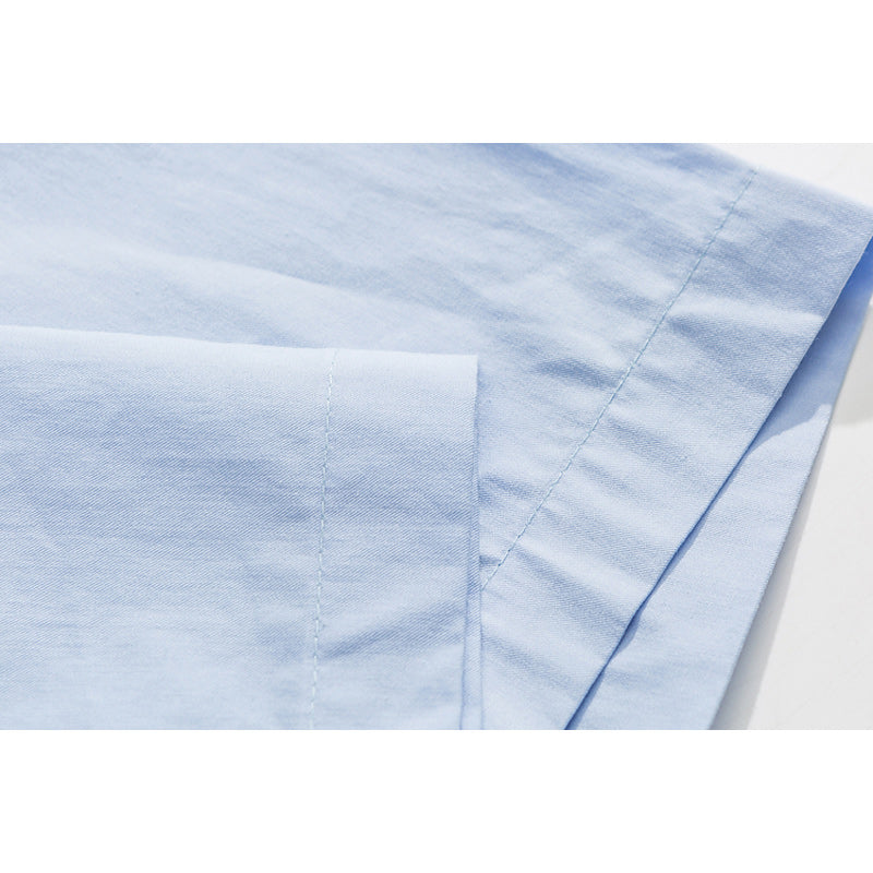 Drawcord pocket cotton short sleeve shirt available in 3 colors