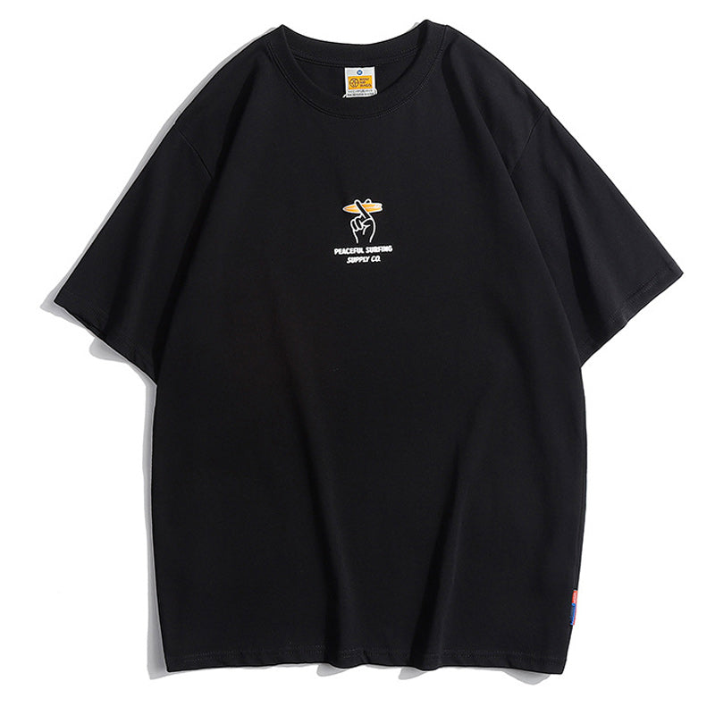 Five-color casual alphabet plain short-sleeved T-shirt