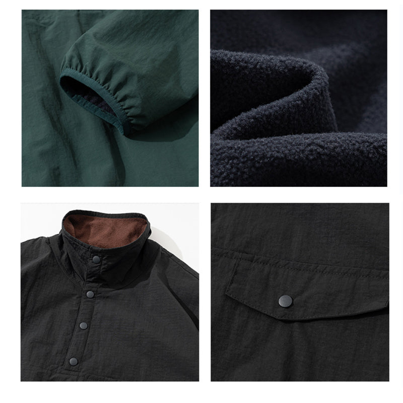 2-in-1 suede jacket, casual, double-sided, warm coat