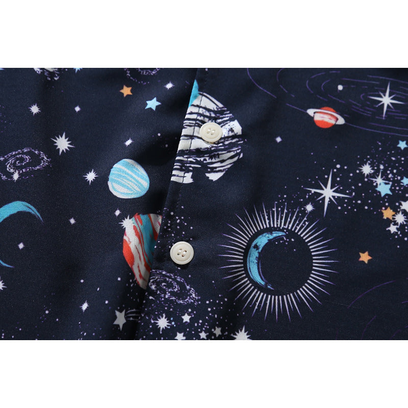 惑星・宇宙総柄アロハシャツ
