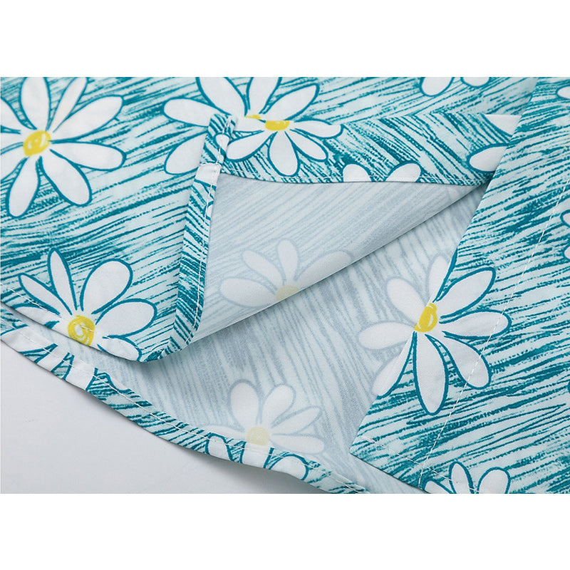 Fresh Hawaiian floral short-sleeved shirt