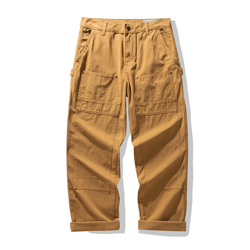 Piqué canvas multi-pocket work pants