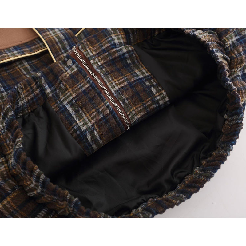 Men's Check Shirt, Fall/Winter, Loose Fit, Alphabet Embroidery, Baseball