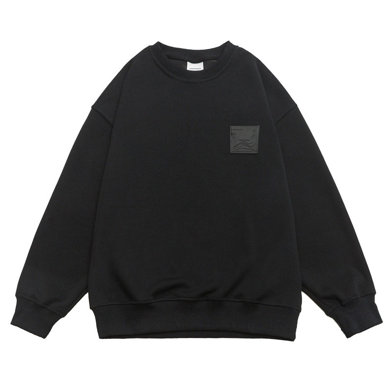 "M-5XL" Easy-to-match round neck print hoodie