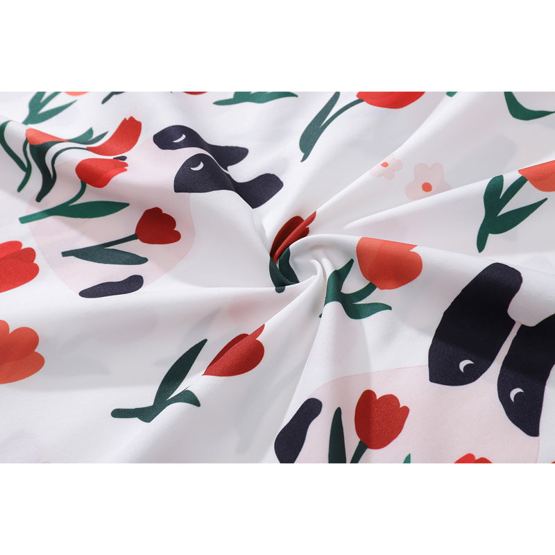 New for Autumn: "Dog and Flower" All-Over Print Long Sleeve Shirt