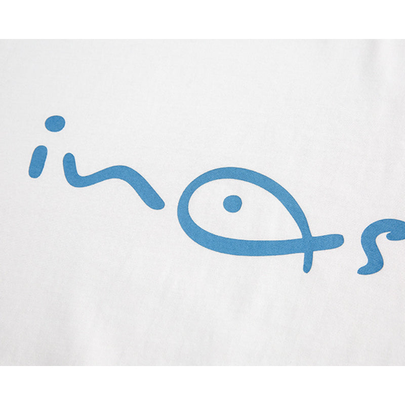 Crew neck fish print short sleeve T-shirt