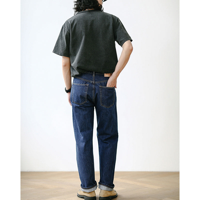 American Retro Straight Denim Pants
