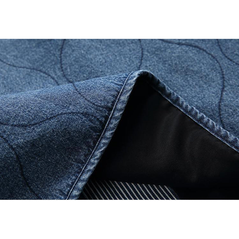 American casual denim V-neck jacket