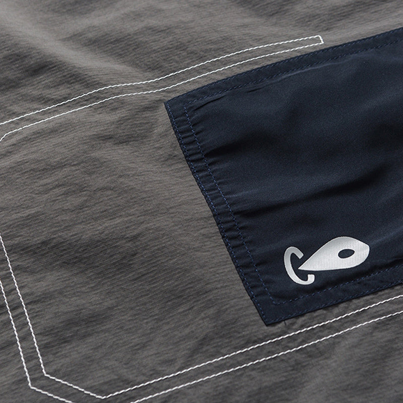 夏新作多ポケット配色半袖Tシャツ