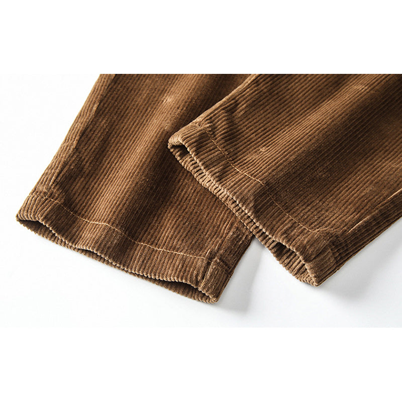 Plain American Casual Corduroy Overalls