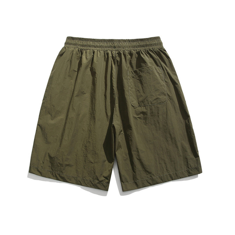Loose casual army green shorts