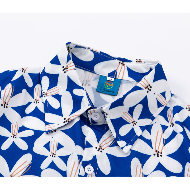 New for summer: Floral short-sleeved shirt in two colors