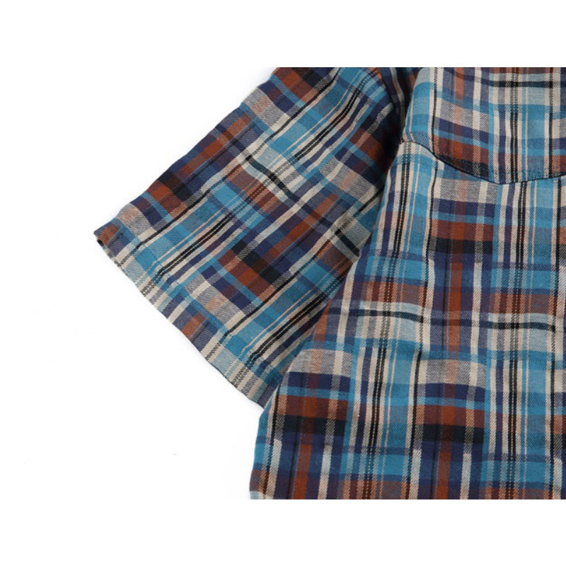 New Summer Check Cotton Short Sleeve Shirt