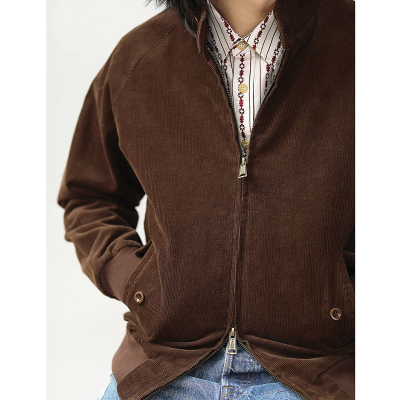 Corduroy G9 Stand Collar Harrington Jacket