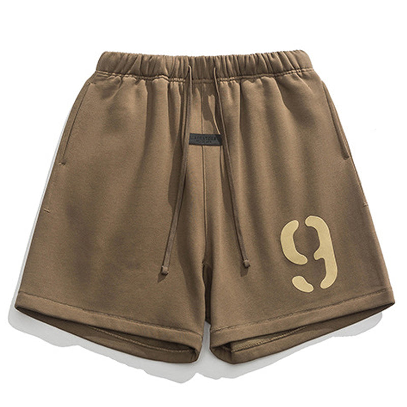 Military print sweat shorts