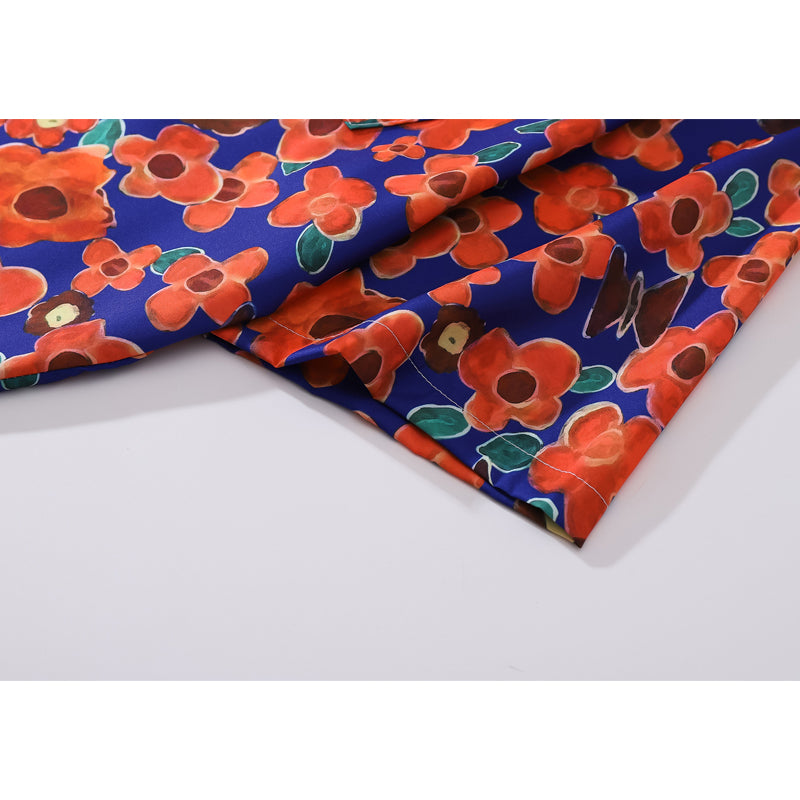 New for summer: floral print short-sleeved shirt