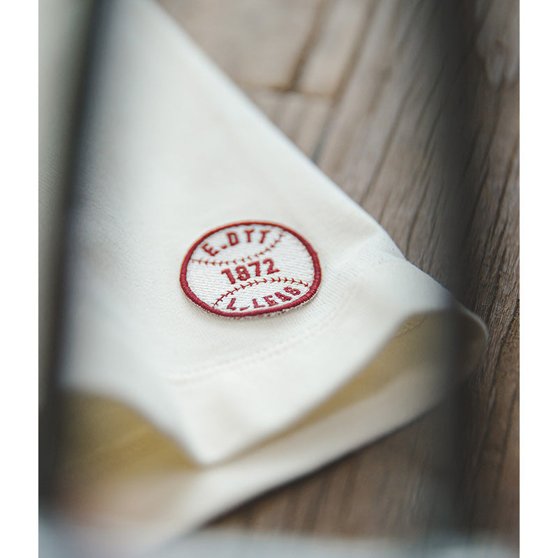 Vintage baseball collar T-shirt