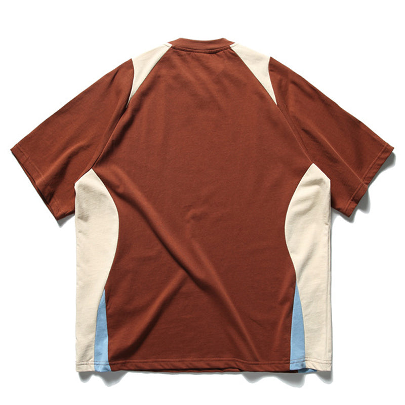 夏新作配色100%コットンアルファベットTシャツ