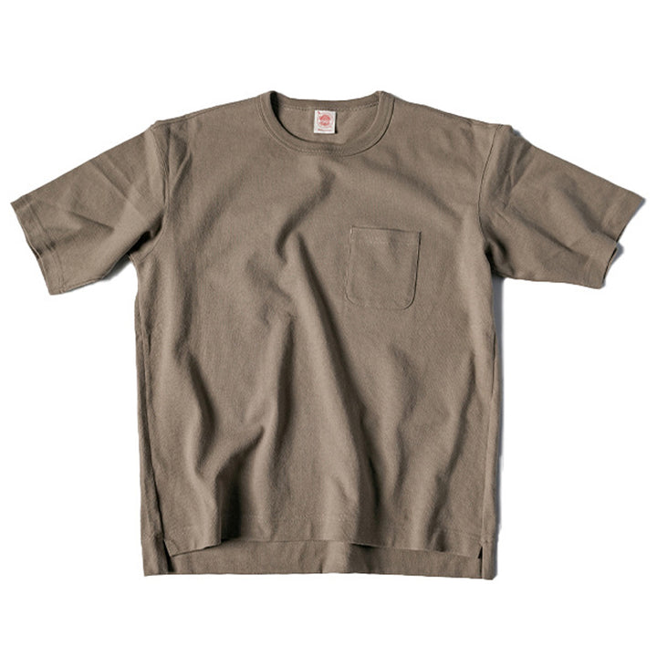 Plain roving cotton pocket tee in 4 colors