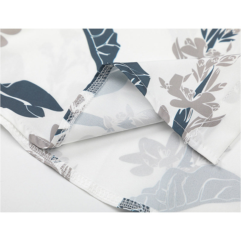 Retro Hawaiian floral short-sleeved all-over print shirt