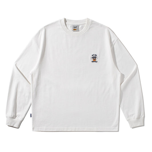 A classic, easy-to-match embroidered long-sleeved T-shirt