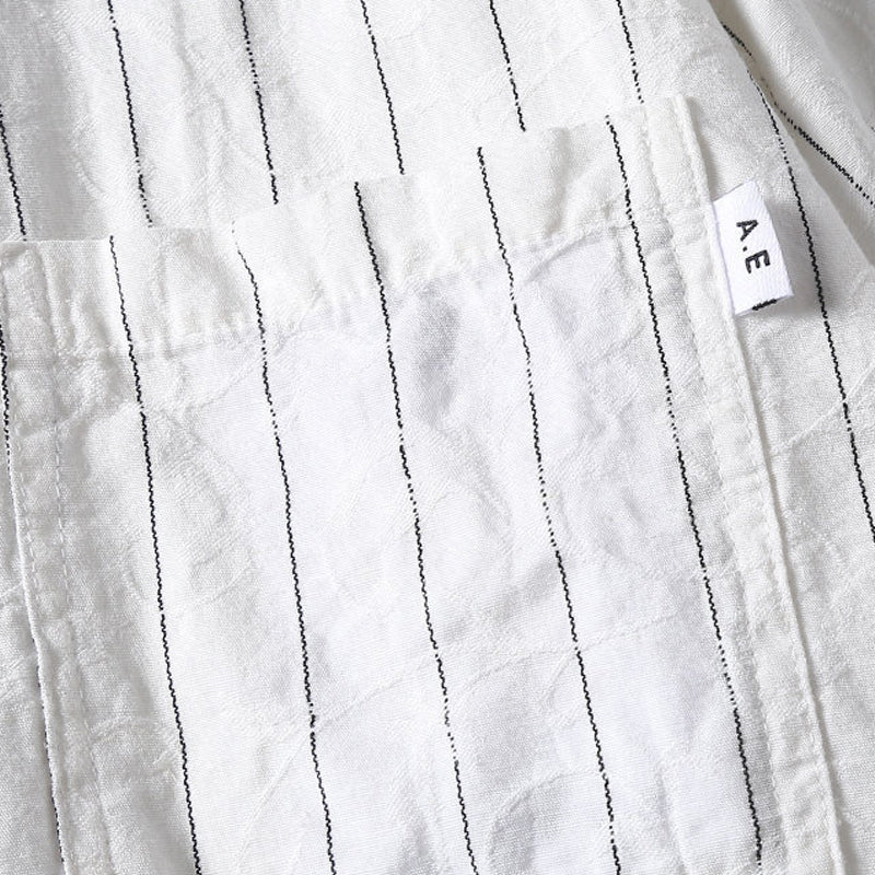New summer border linen short sleeve shirt