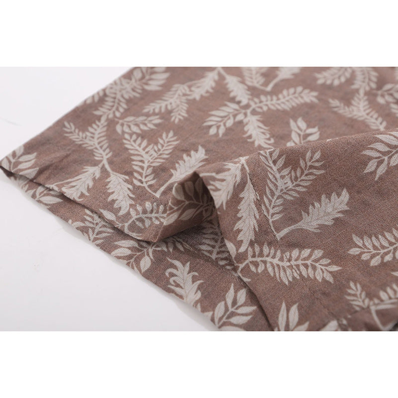 Retro floral print aloha short sleeve shirt