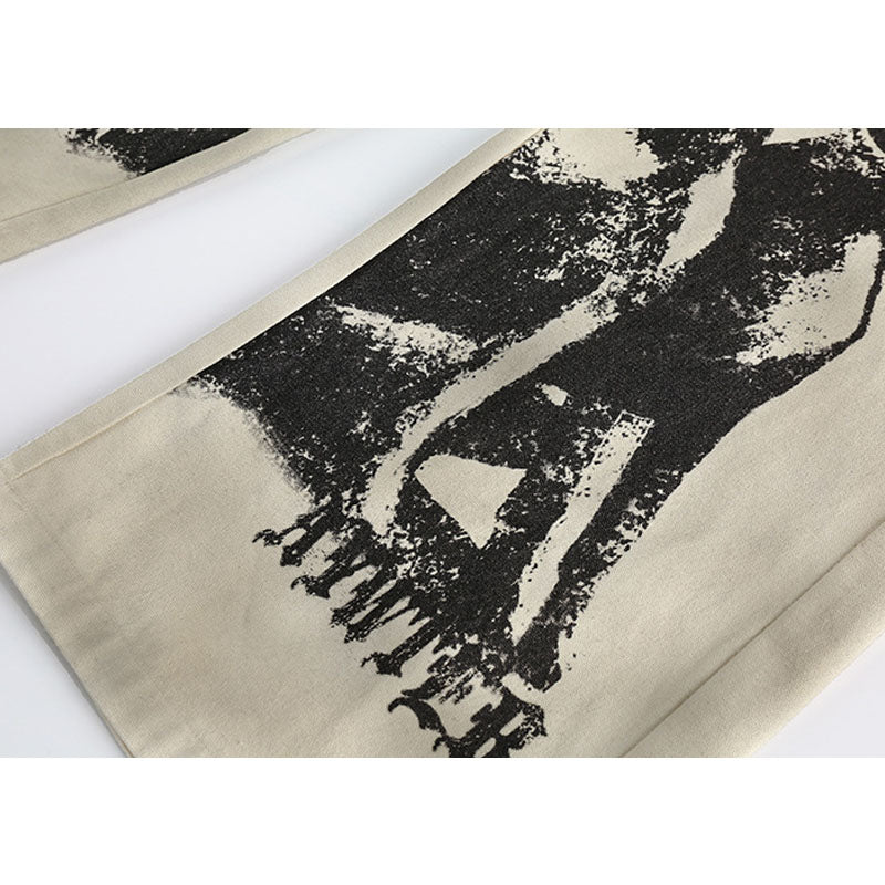 Graffiti Doberman Washed Pants